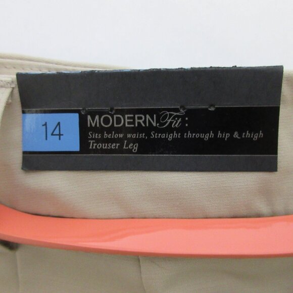 Apt 9 Career Slacks Size 14 Tan Dress Pants Modern Fit Trouser Leg Stretch NWT - Picture 7 of 7